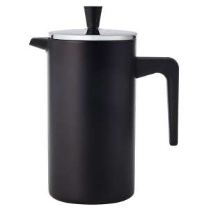 Cinemon Barista Stainless Steel Double Wall Coffee Press, 6 Cup, Matte Black